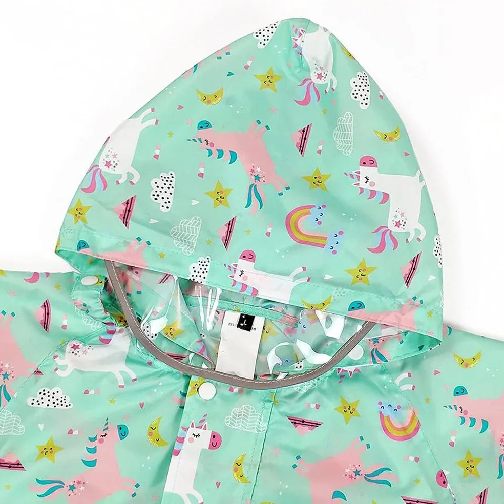 Mint Rainbow All over Jumpsuit/ Playsuit Raincoat for Kids