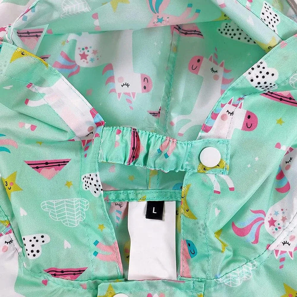 Mint Rainbow All over Jumpsuit/ Playsuit Raincoat for Kids