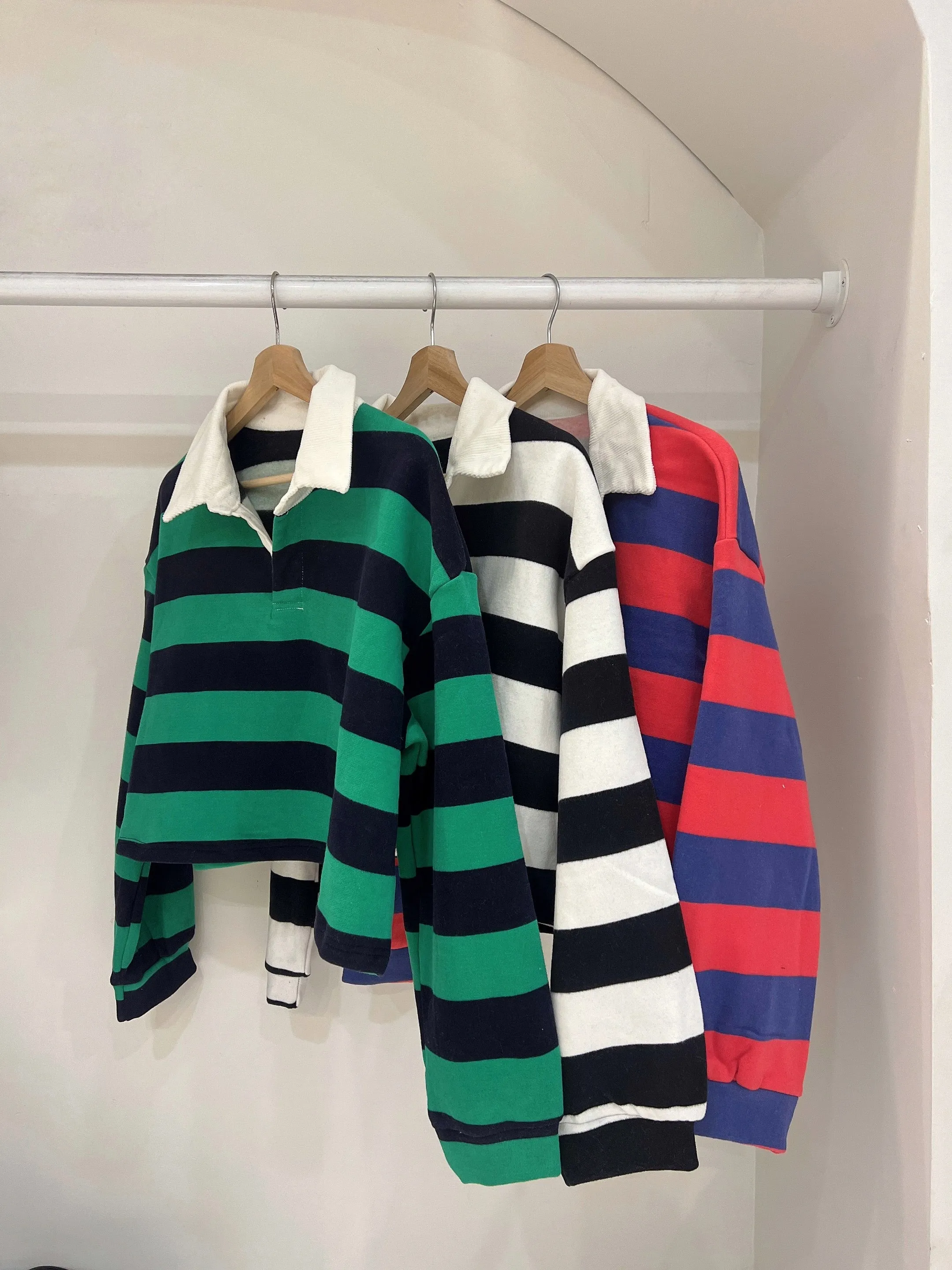 MIYO Cropped stripe sweatshirt