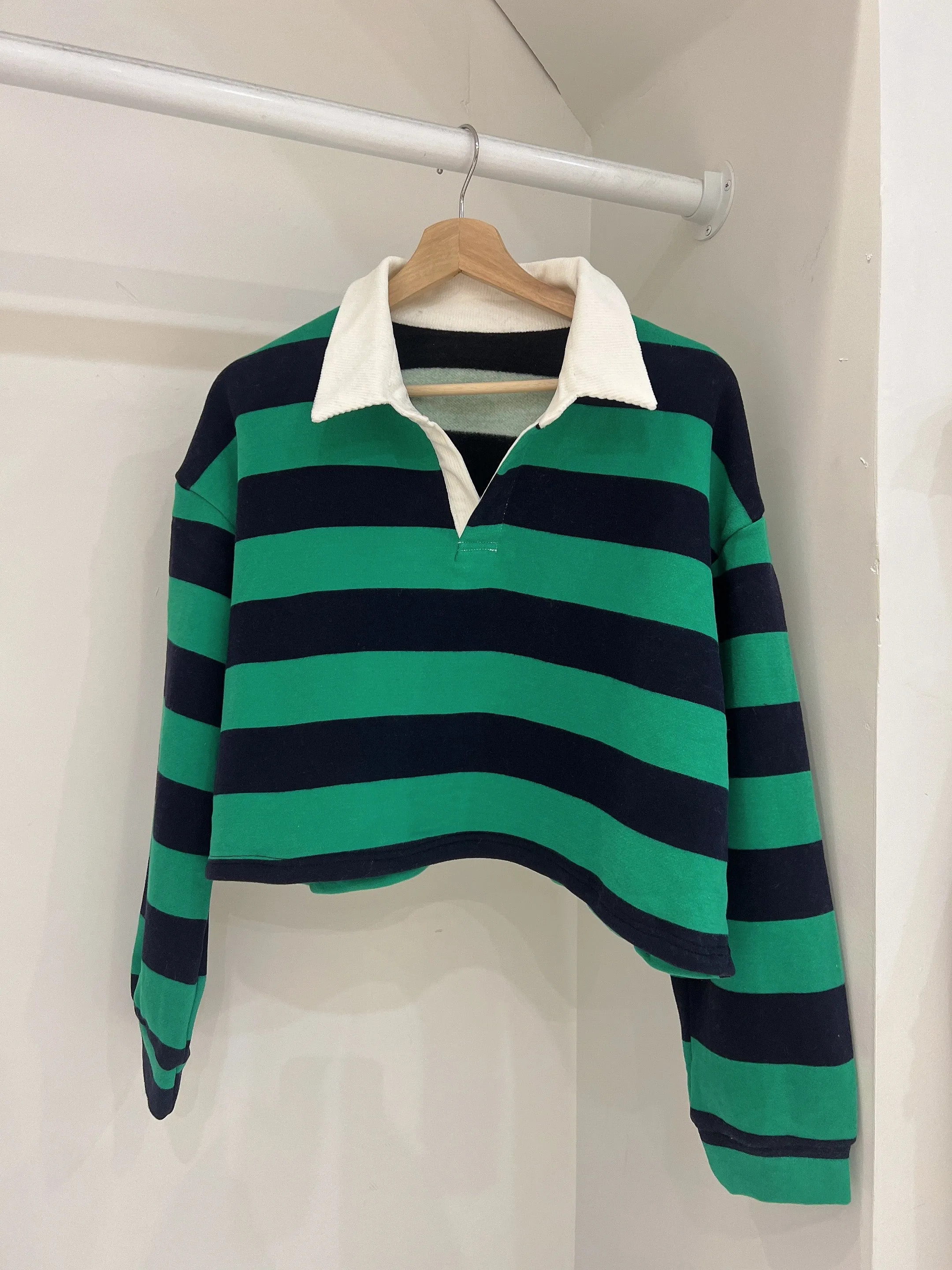 MIYO Cropped stripe sweatshirt