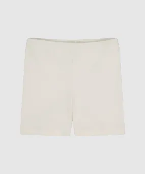 Orla Ribbed Bike Shorts - Off-white