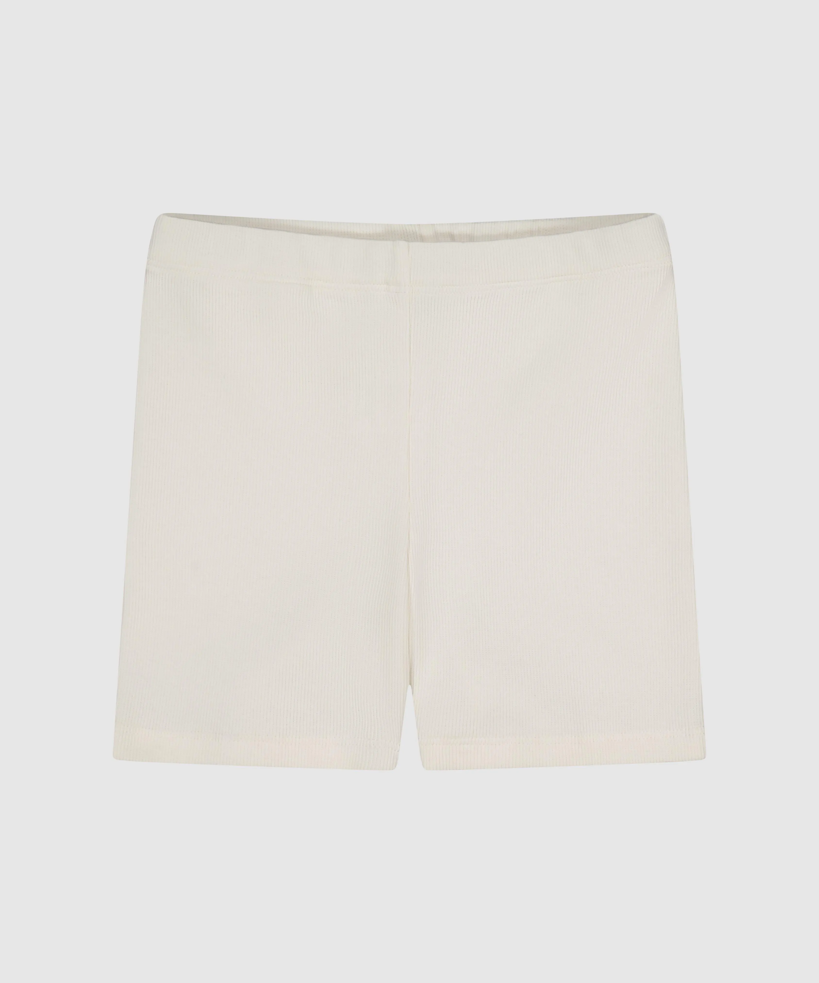 Orla Ribbed Bike Shorts - Off-white