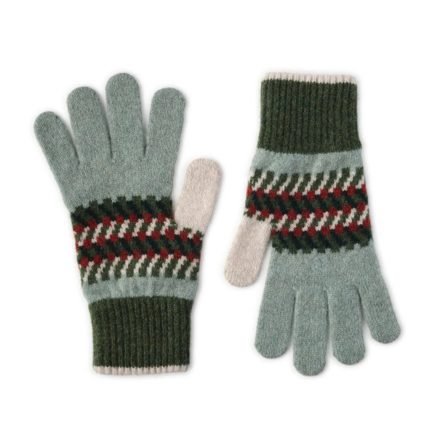 Patterned Ladies Wool Gloves | Corra | Lomond