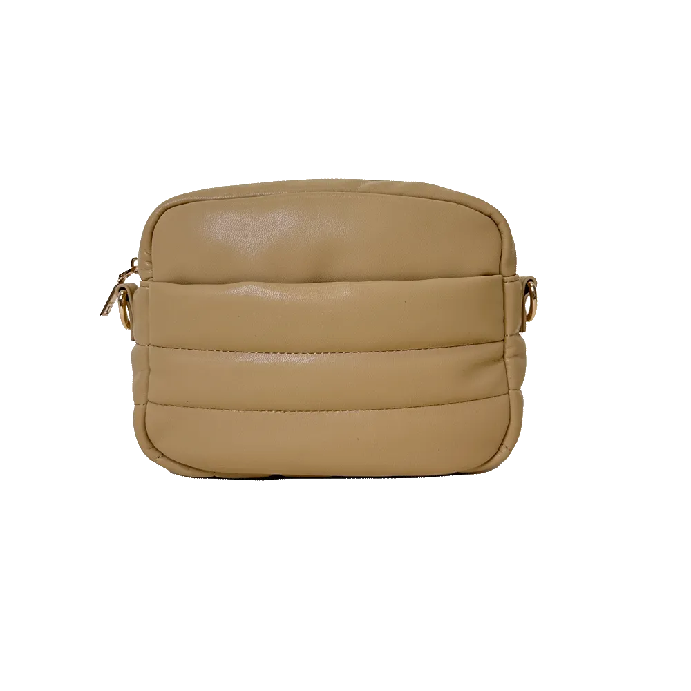 Sadie Quilted Faux Leather Zip Top Messenger