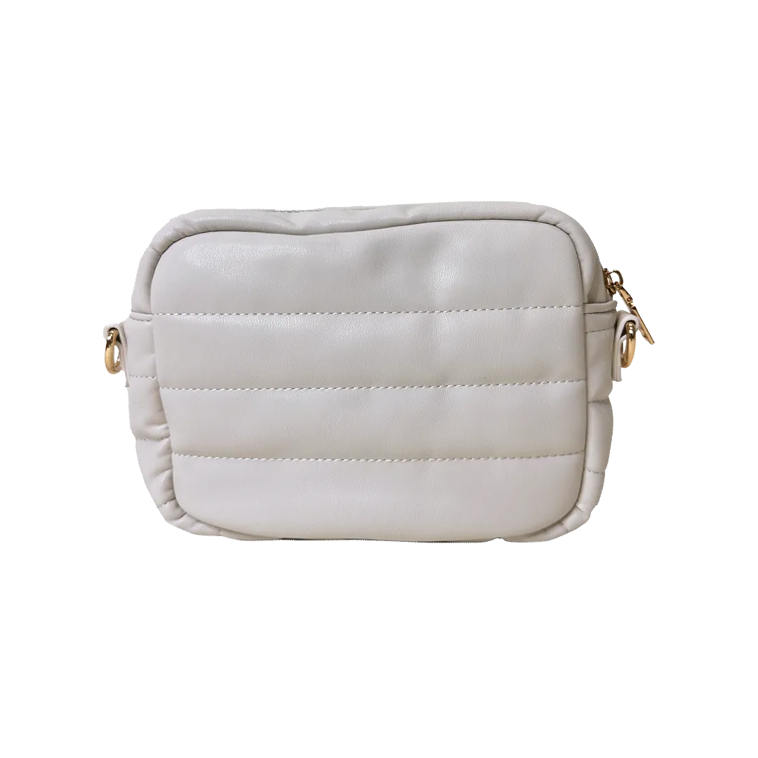 Sadie Quilted Faux Leather Zip Top Messenger