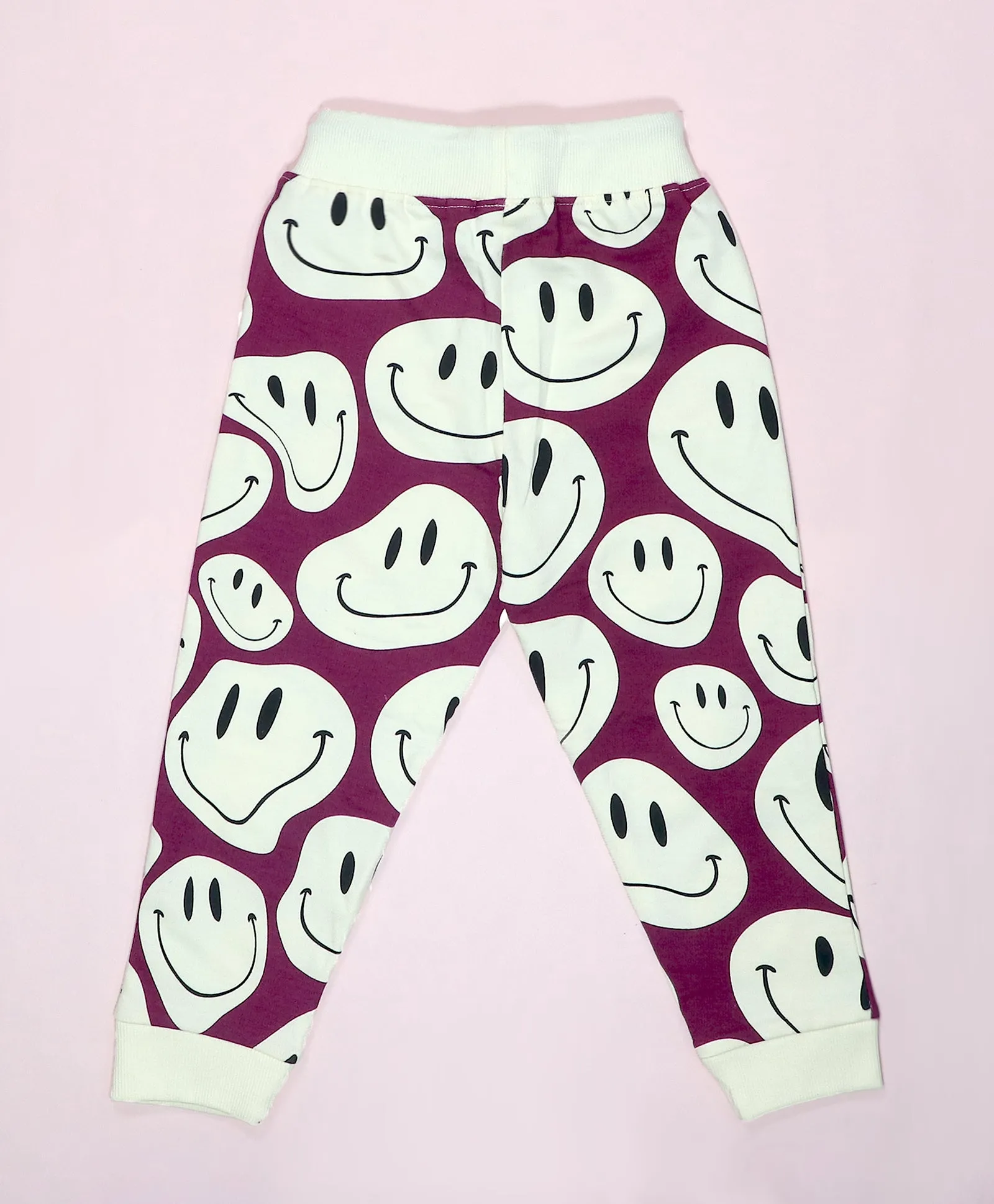 Smiley Pattern Kids Sweatshirt & Joggers Set