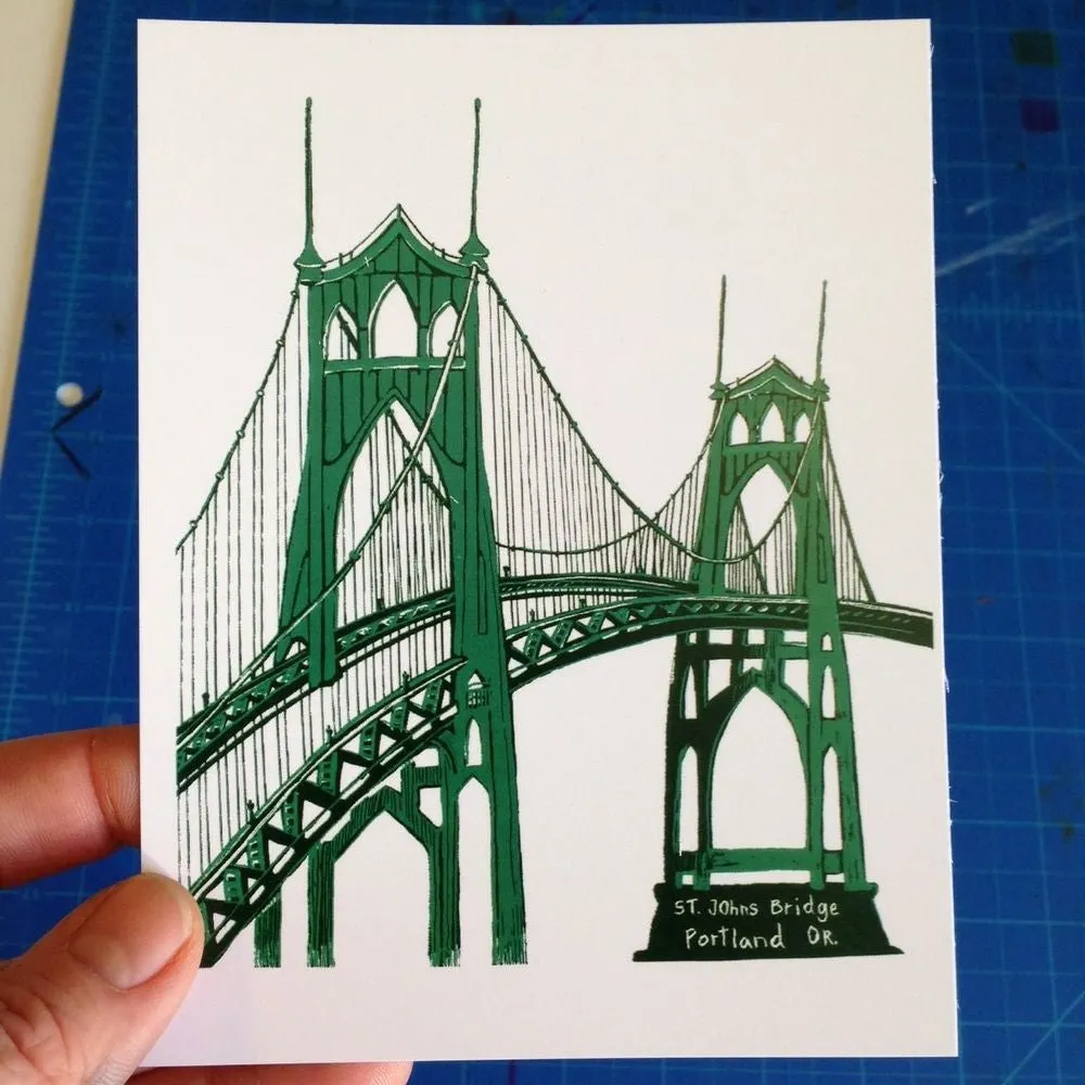 St. Johns Bridge Postcard