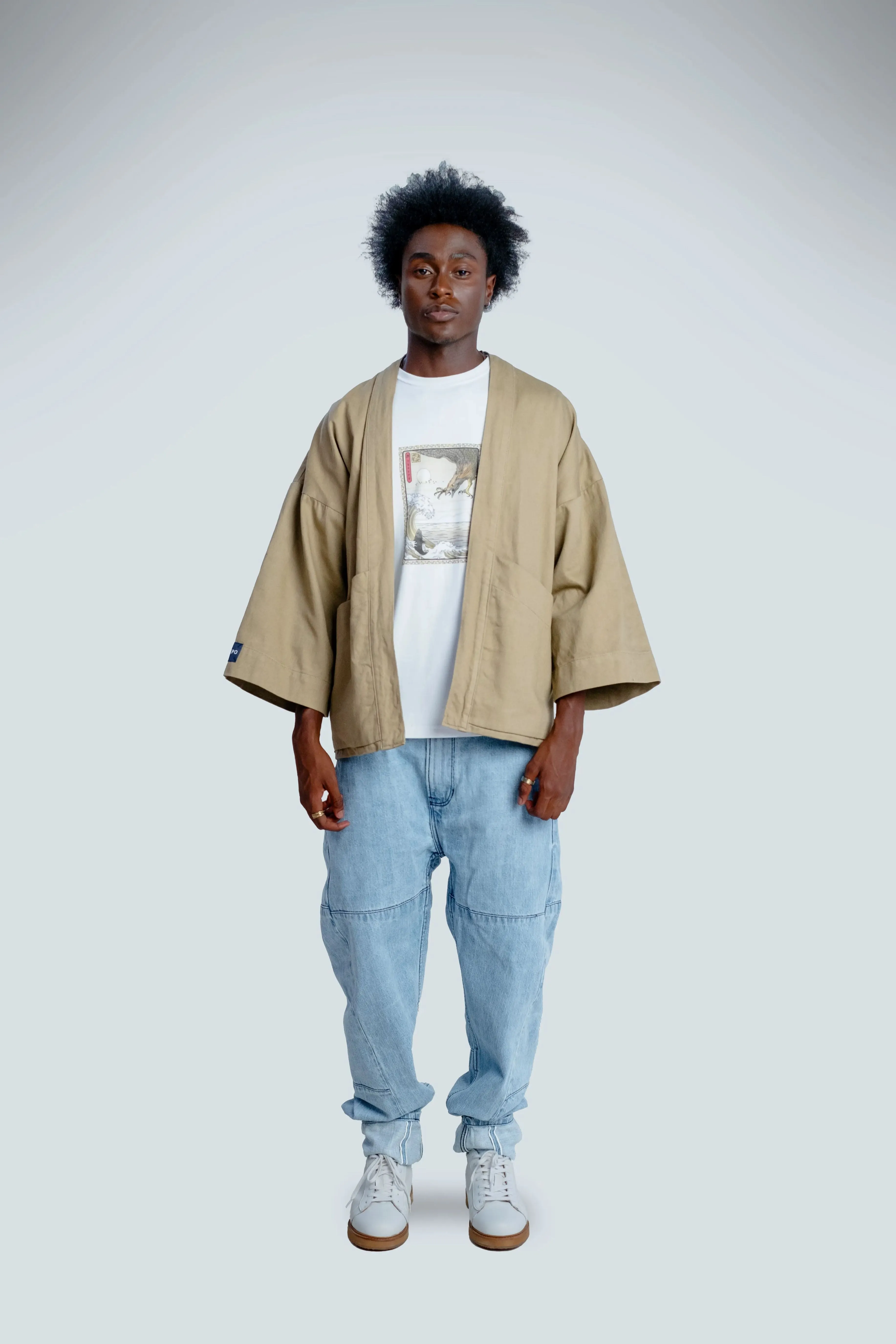 TSHEPO CHINO KIMONO, KHAKI