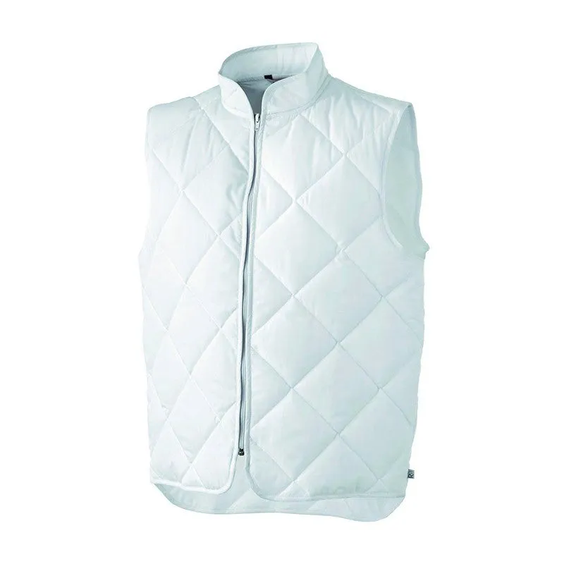 Ulisse Unisex Baker's Vest Anti-Cold Quilted White - ROBUR