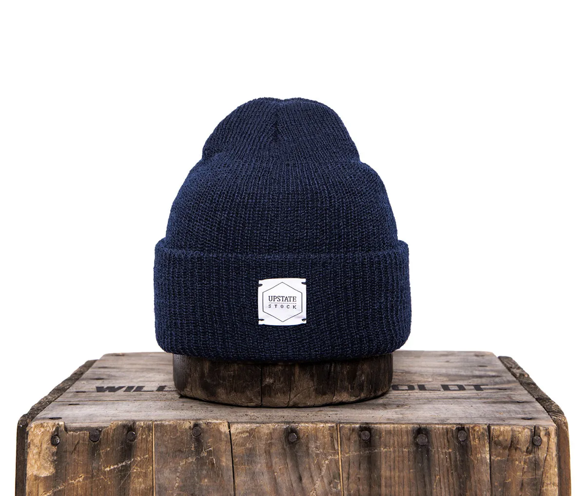 Upstate Stock 100% Wool Watchcap - Navy