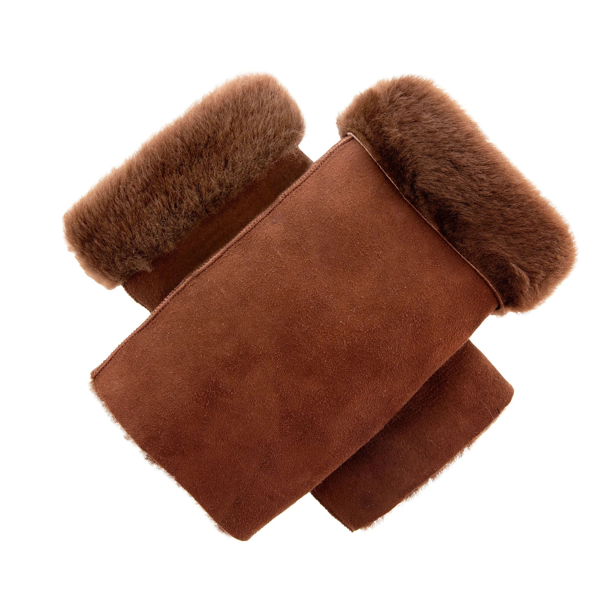 Women's Fingerless Sheepskin Mittens